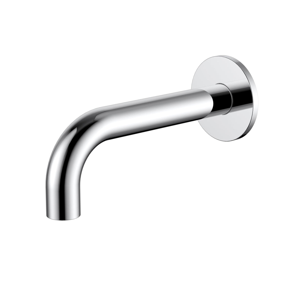 universal round curved spout 170mm - side profile view