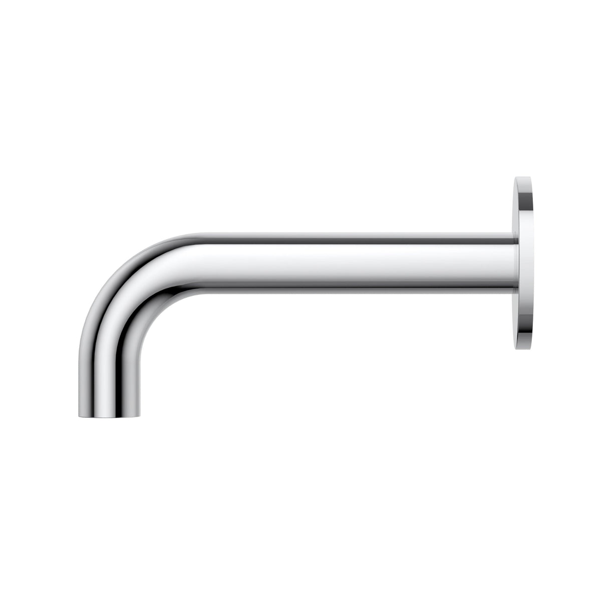 universal round curved spout 170mm - Polished Chrome