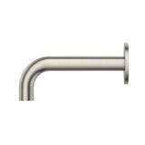 universal round curved spout 170mm in Brushed Nickel - rear mounting detail