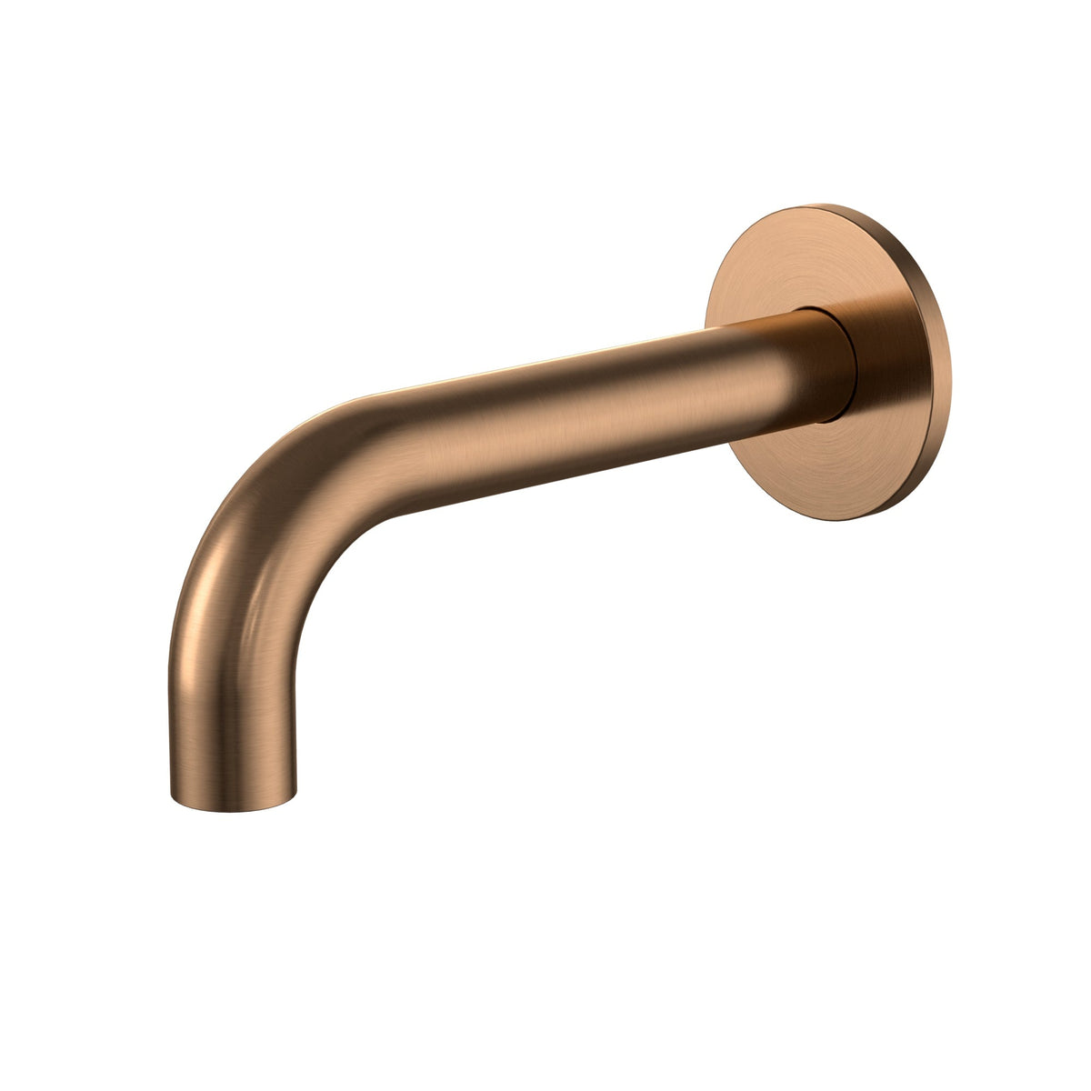 universal round curved spout 170mm in Tiger Bronze - full product view