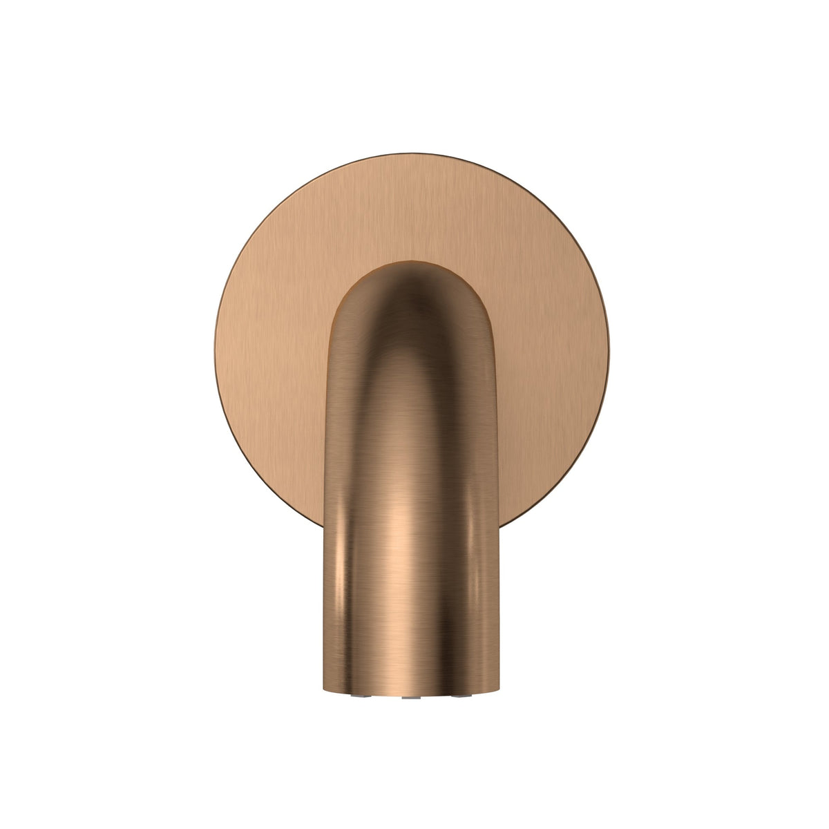 universal round curved spout 170mm in Tiger Bronze - angled product view