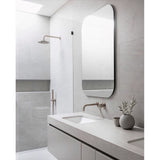 Universal Round Curved Spout in Polished Chrome - finish and profile close-up