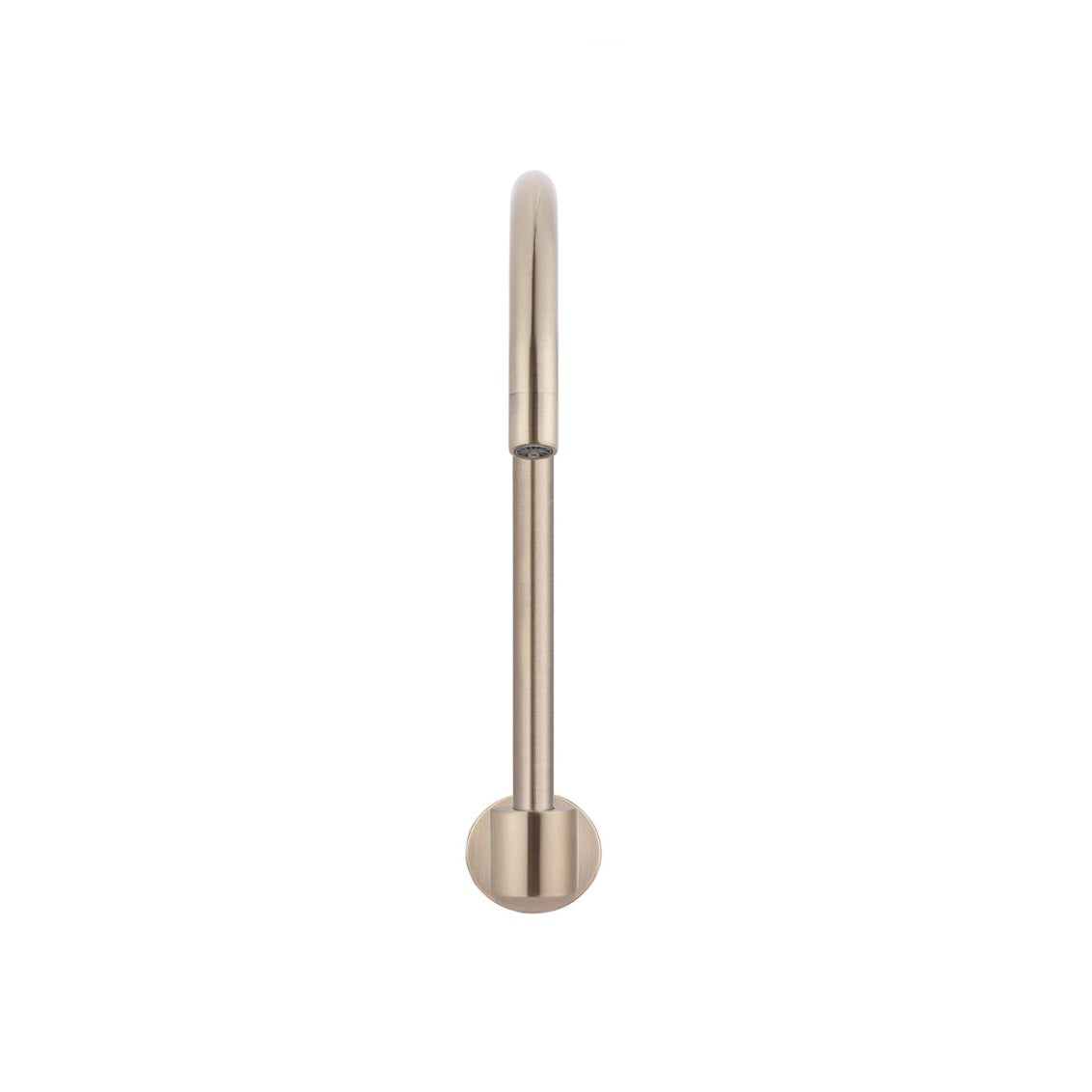 Round High-Rise Swivel Wall Spout - Champagne