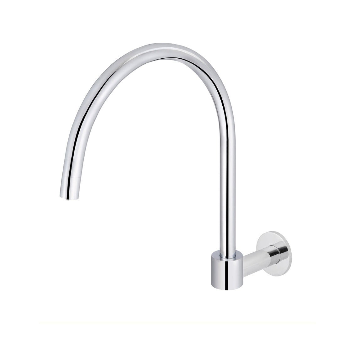 Round High-Rise Swivel Wall Spout