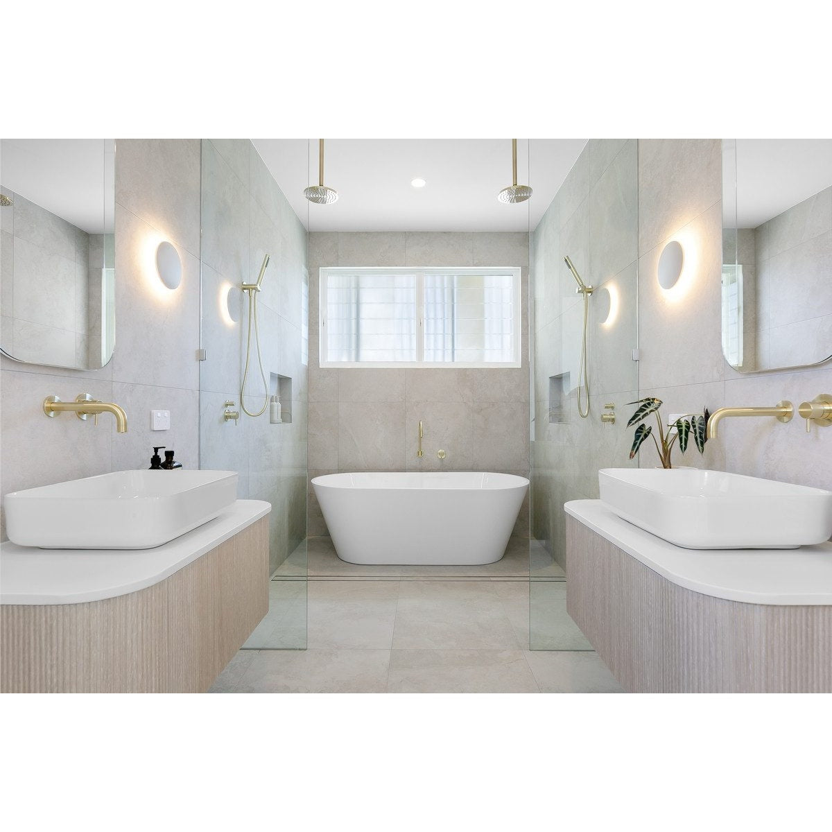 Round High-Rise Swivel Wall Spout - Tiger Bronze