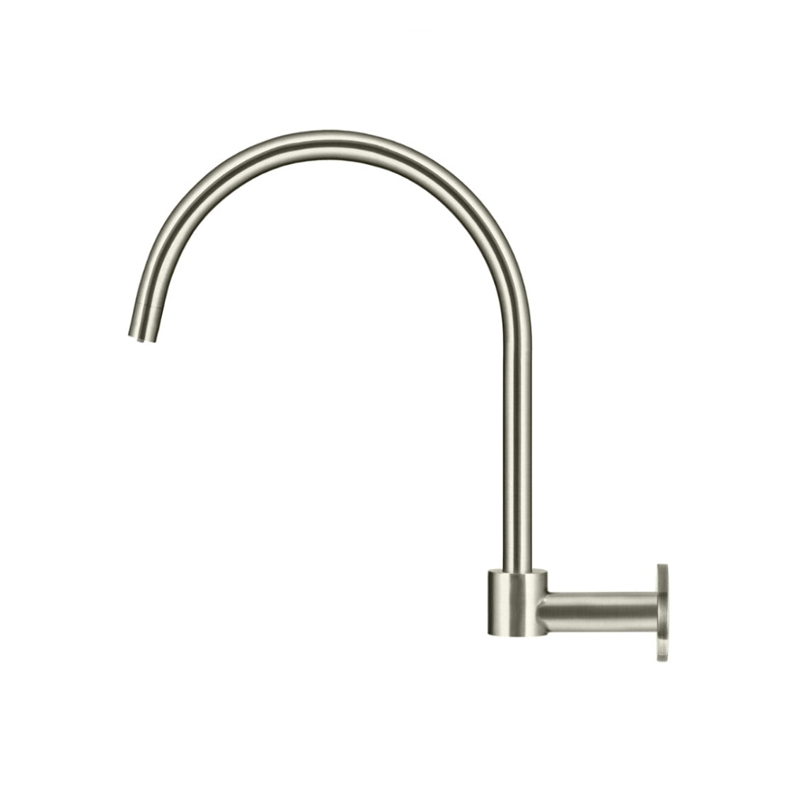 Round High-Rise Swivel Wall Spout - Brushed Nickel