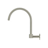 Round High-Rise Swivel Wall Spout - Brushed Nickel