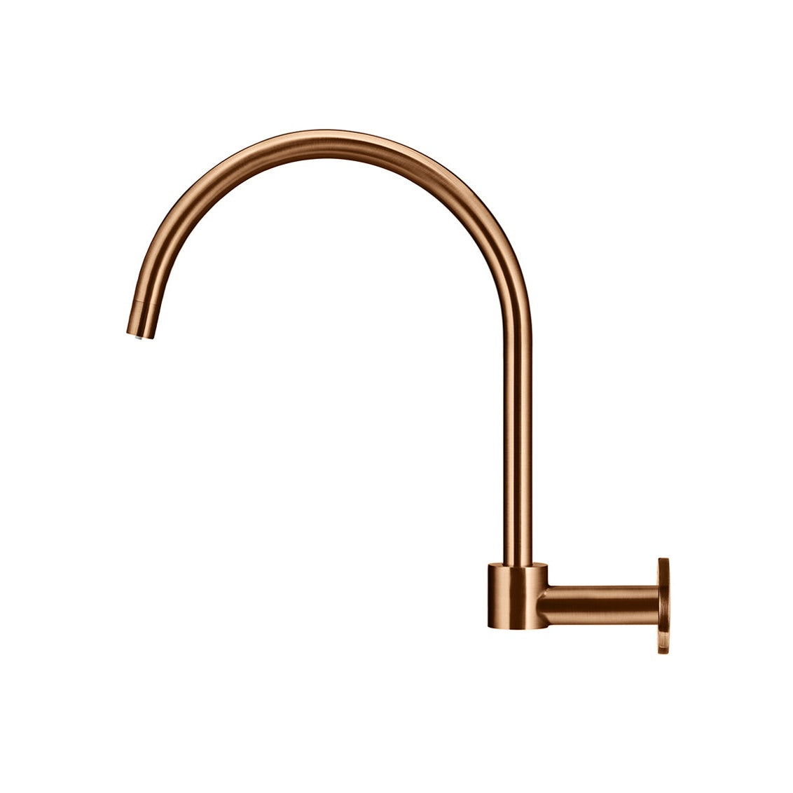 Round High-Rise Swivel Wall Spout - Lustre Bronze