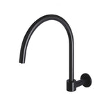 Round High-Rise Swivel Wall Spout - front view, bathroom fixture