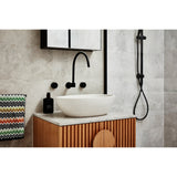 Round High-Rise Swivel Wall Spout - Matte Black