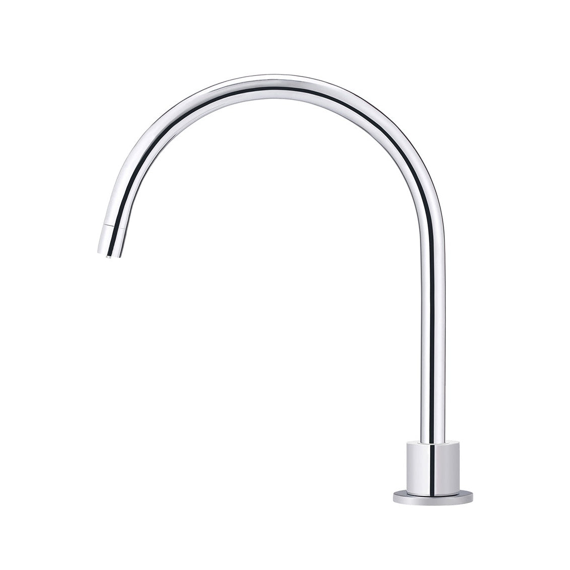 Round High-Rise Swivel Hob Spout - Polished Chrome