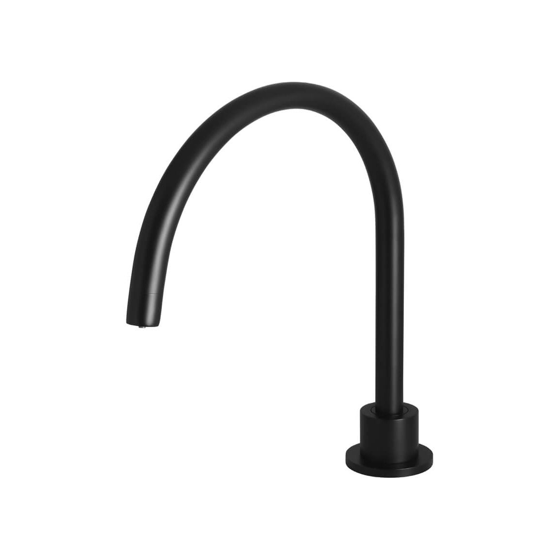 Round High-Rise Swivel Hob Spout - front view, bathroom fixture
