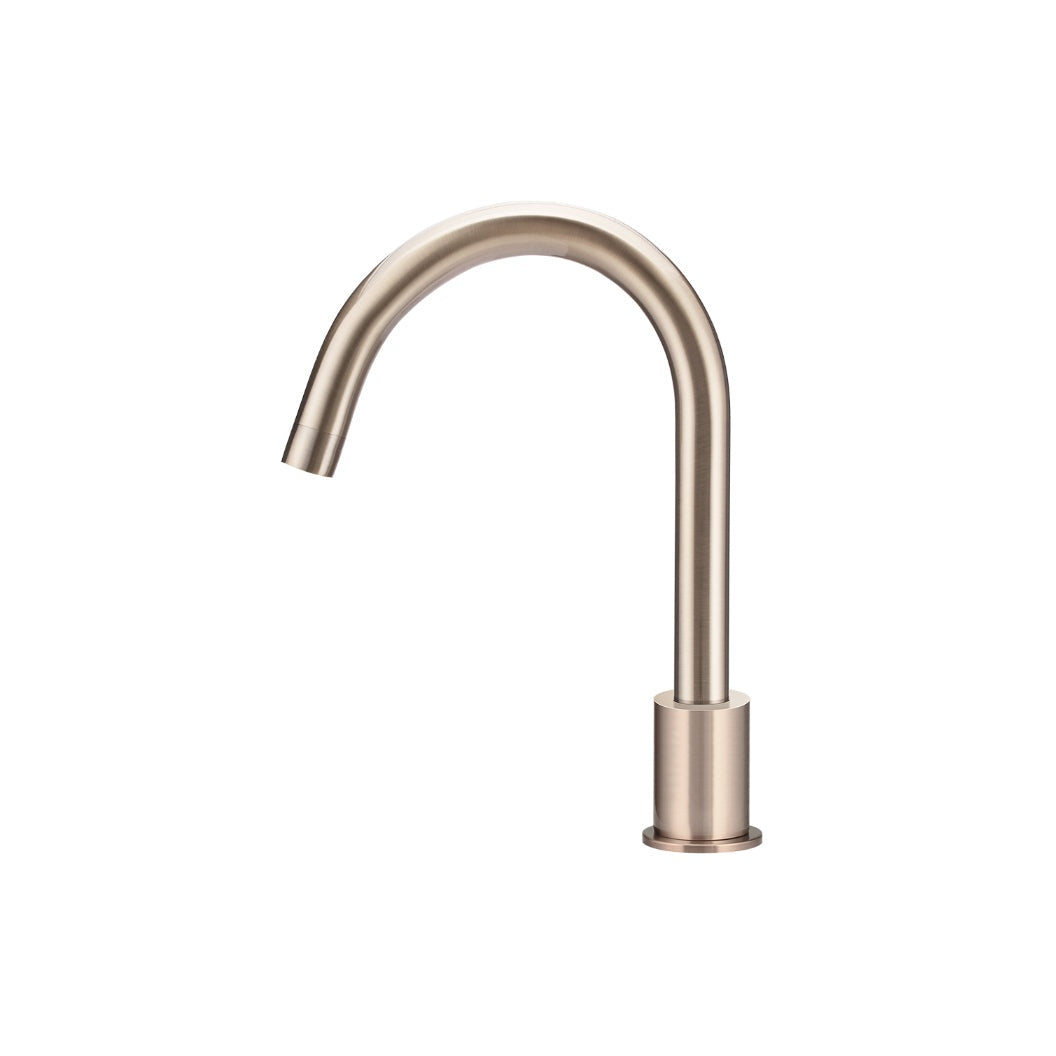 Round Hob Mounted Swivel Spout in Polished Chrome - finish and profile close-up