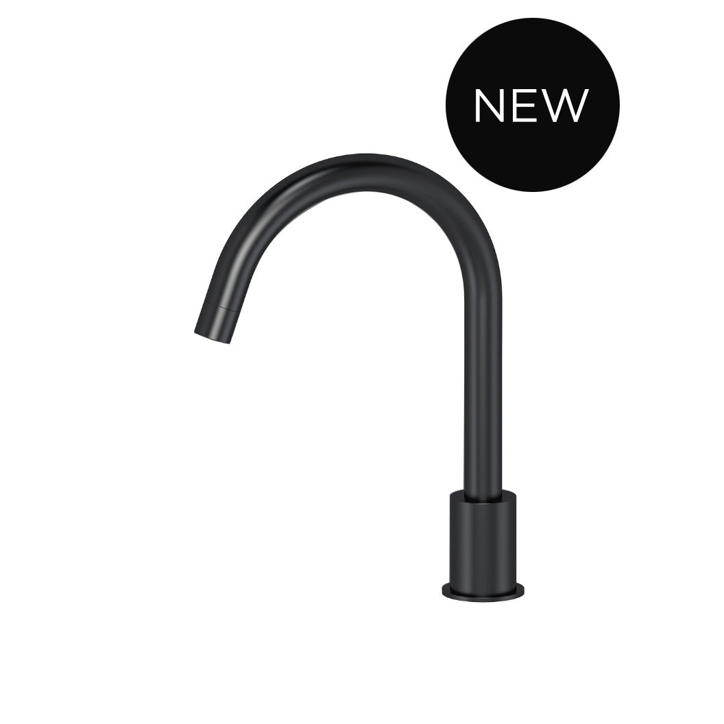 Round Hob Mounted Swivel Spout - front view, bathroom fixture