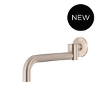 Round Swivel Wall Spout in Polished Chrome - front view