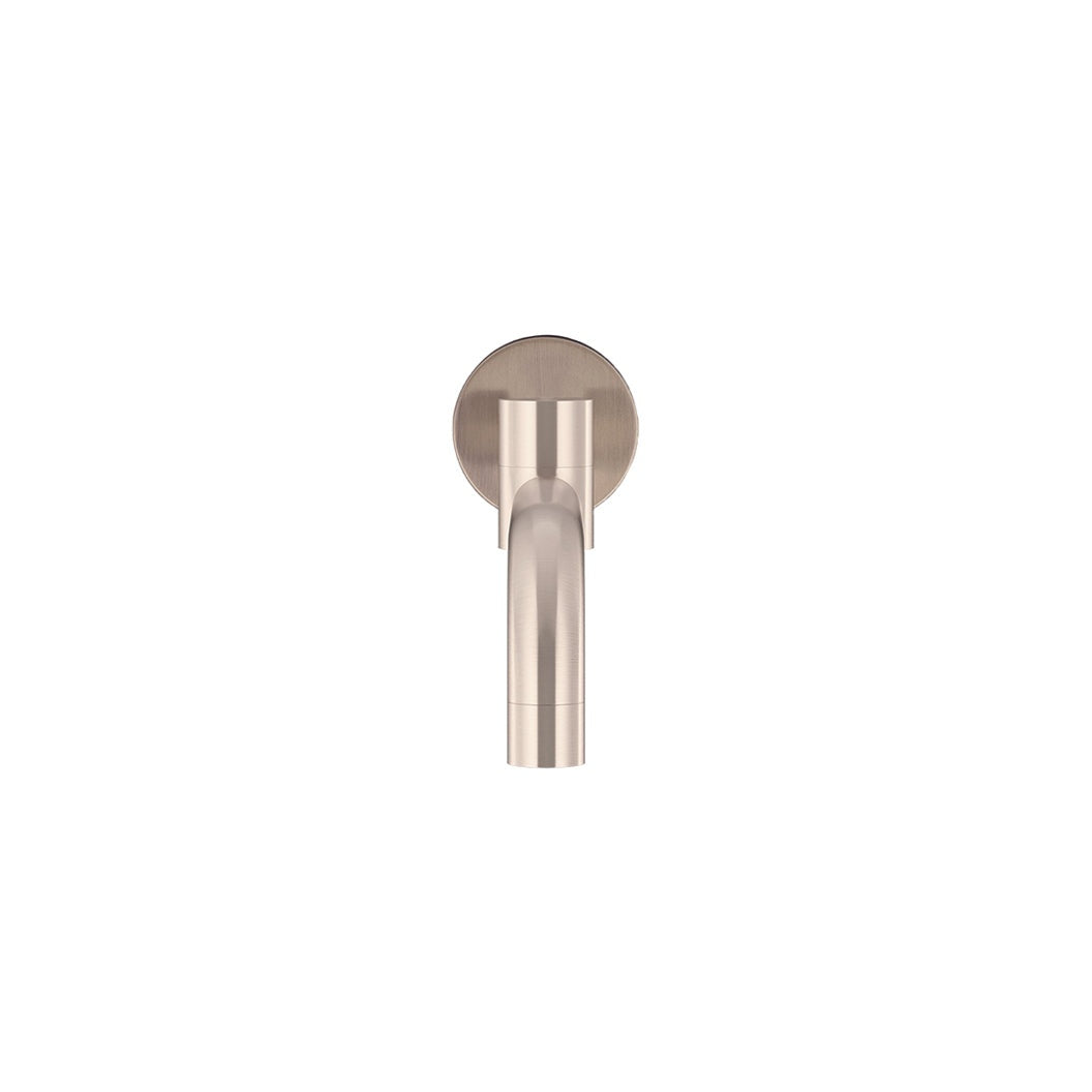 Round Swivel Wall Spout in Polished Chrome - close-up detail view