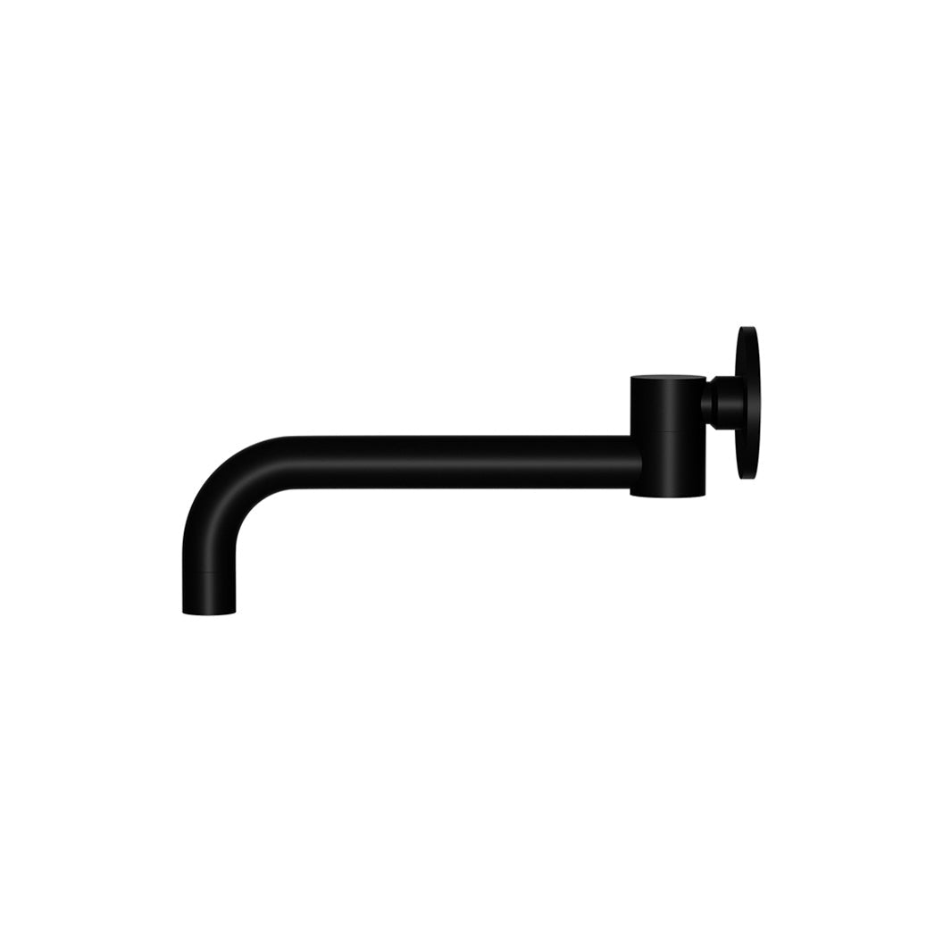 Round Swivel Wall Spout - Matte Black