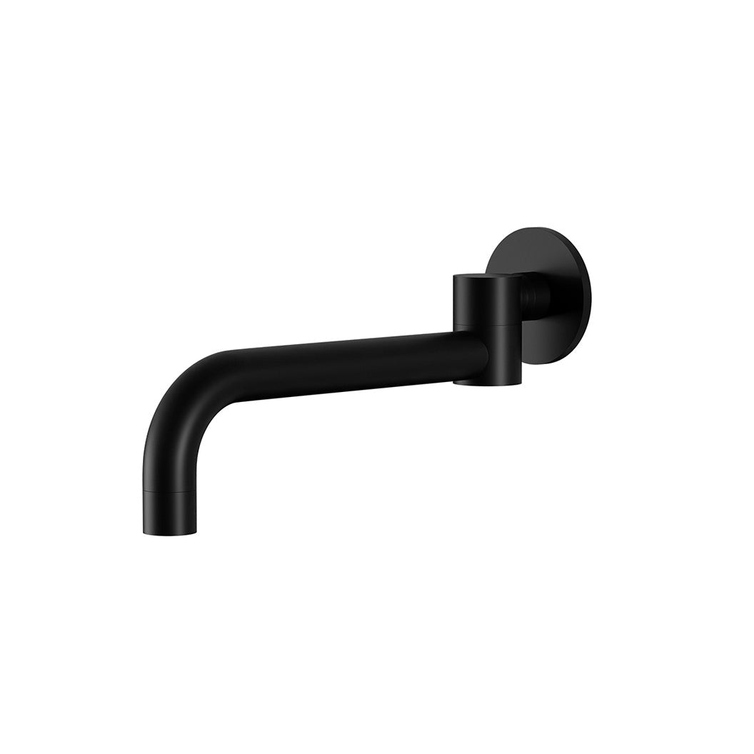 Round Swivel Wall Spout - side profile view, bathroom fixture