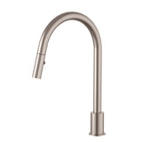 Kitchen hob spout with pull out nozzle
