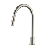 Kitchen hob spout with pull out nozzle