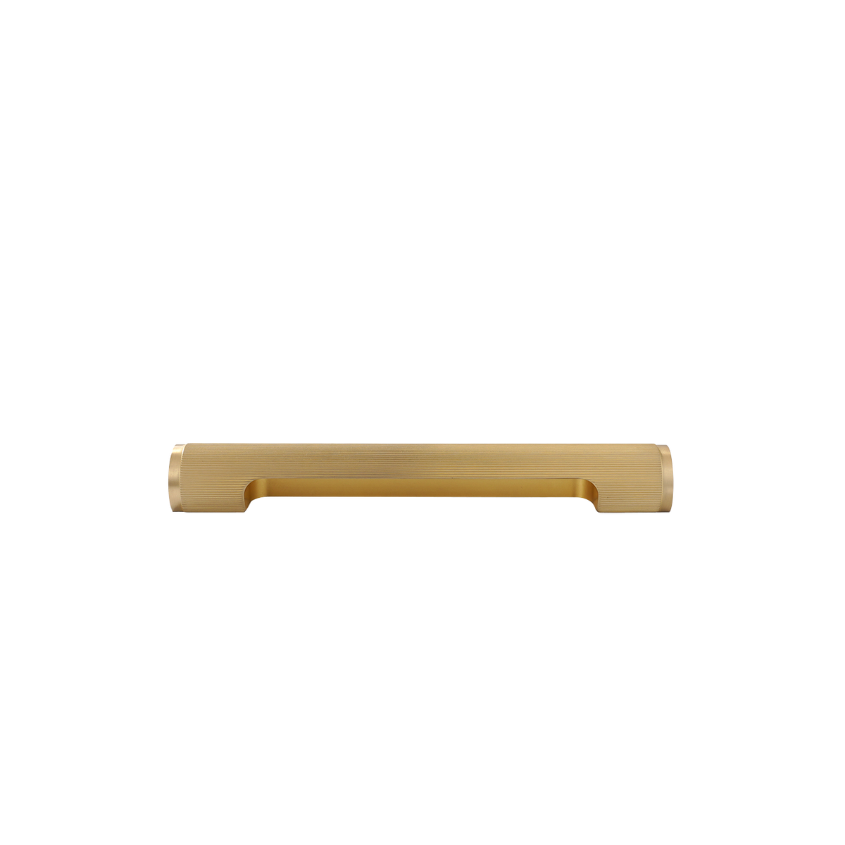 Momo Manhattan Pull Handle 160mm in Brushed Satin Brass - rear mounting detail