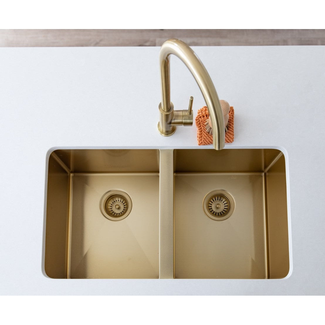 Sink Strainer and Waste Plug Basket with Stopper - side profile view