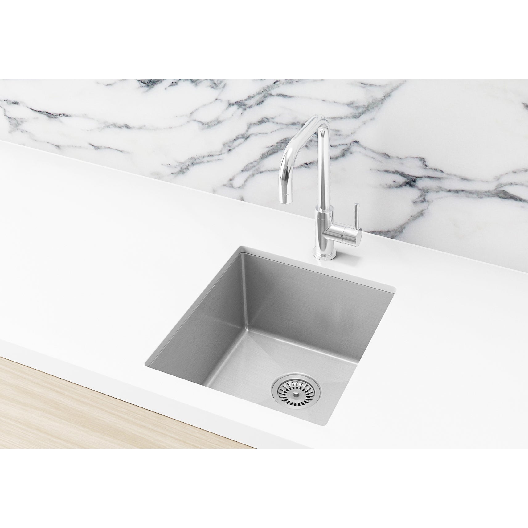 Sink Strainer and Waste Plug Basket with Stopper - Brushed Nickel