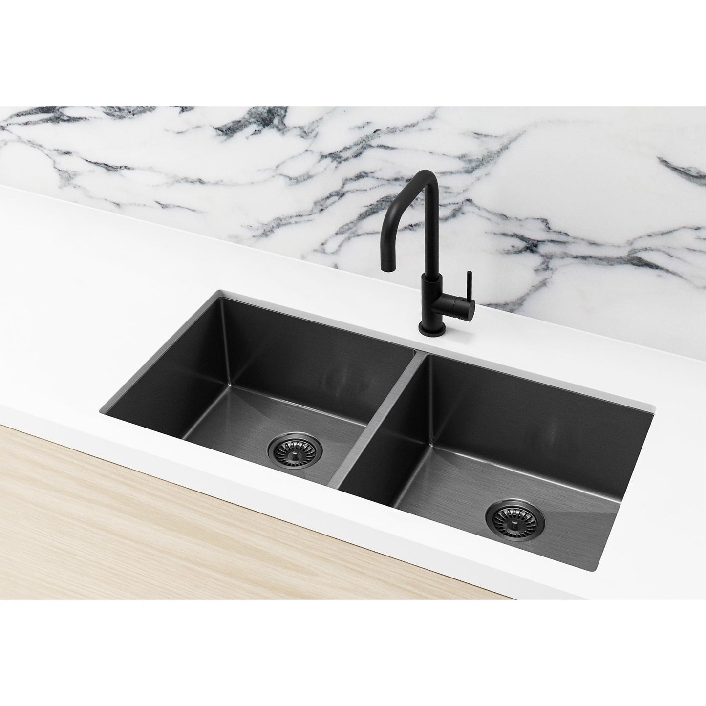 Lavello Sink Strainer and Waste Plug Basket with Stopper - Shadow