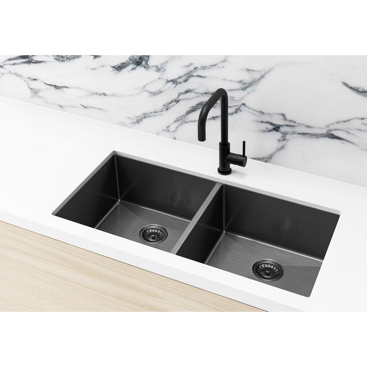 Lavello Sink Strainer and Waste Plug Basket with Stopper - Shadow