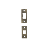 Momo Tubular Lock Bolt Accessories Set with Screws in Dark Brushed Brass - angled product view