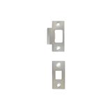Momo Tubular Latch Accessories Set with Screws in Dull Brushed Nickel - close-up detail view
