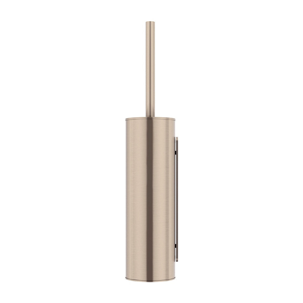Round Toilet Brush and Holder in Polished Chrome - angled product view