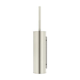 Round Toilet Brush and Holder - Brushed Nickel