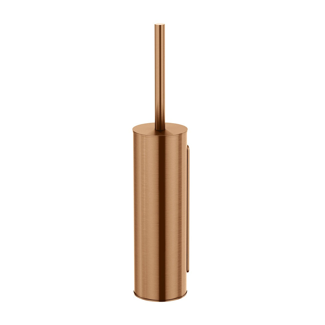 Round Toilet Brush and Holder - Lustre Bronze