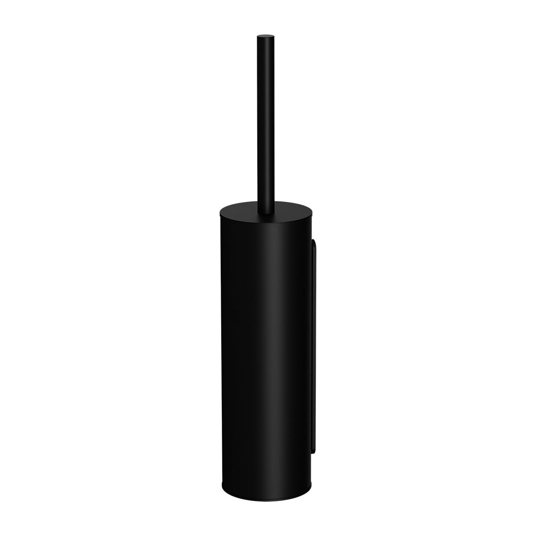 Round Toilet Brush and Holder - Matte Black
