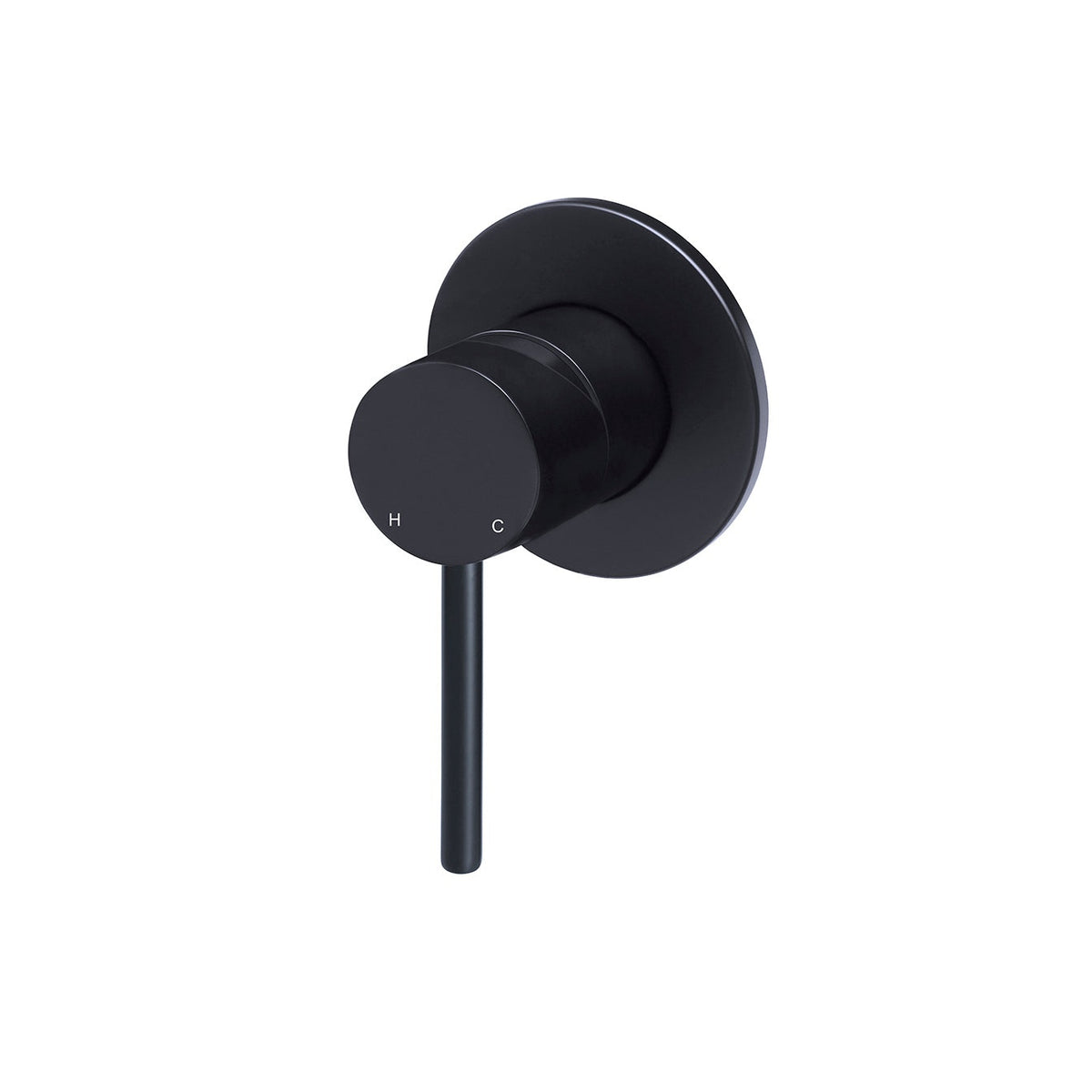 Round Wall Mixer Finish Kit - side profile view, bathroom fixture