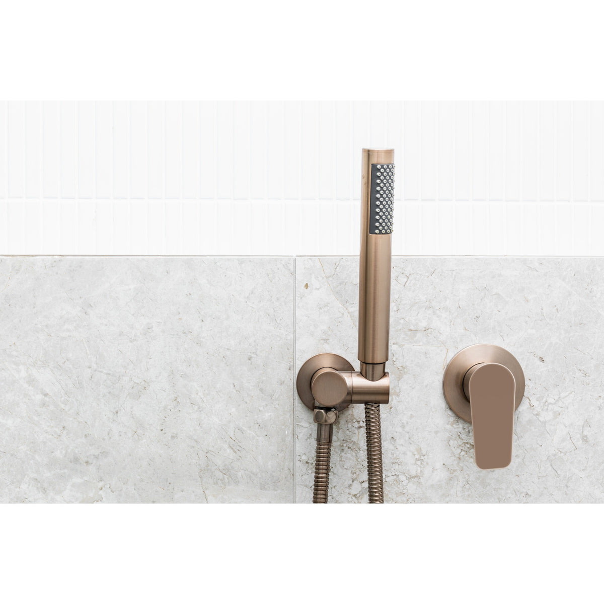 Round Wall Mixer Paddle Handle Finish Kit in Polished Chrome - angled product view