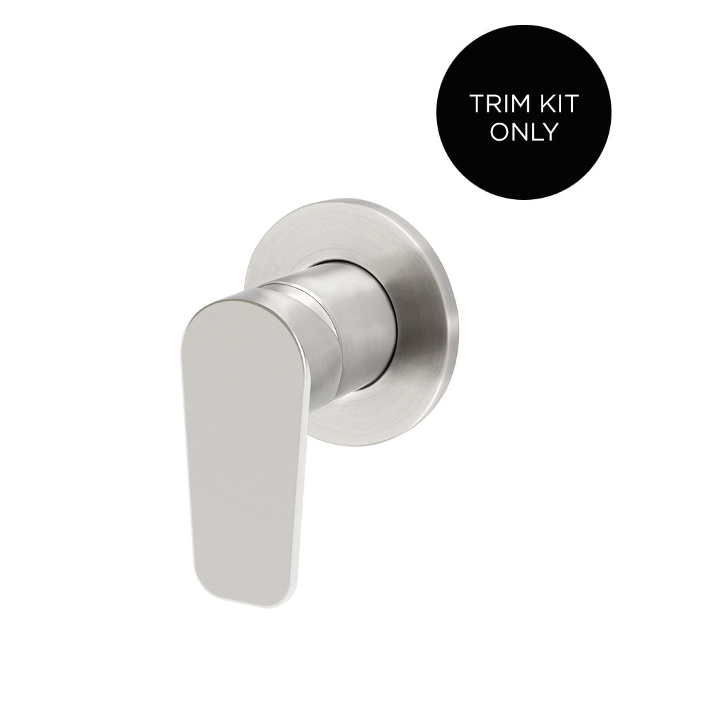 Round Wall Mixer Paddle Handle Finish Kit in Brushed Nickel - rear mounting detail