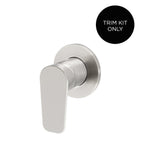 Round Wall Mixer Paddle Handle Finish Kit in Brushed Nickel - rear mounting detail
