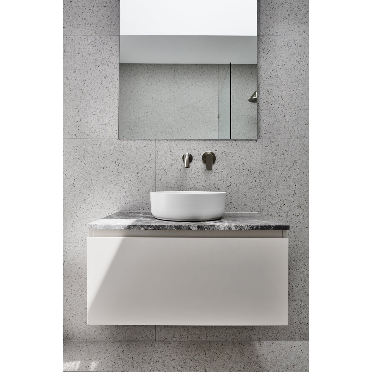Round Wall Mixer Paddle Handle Finish Kit - Brushed Nickel