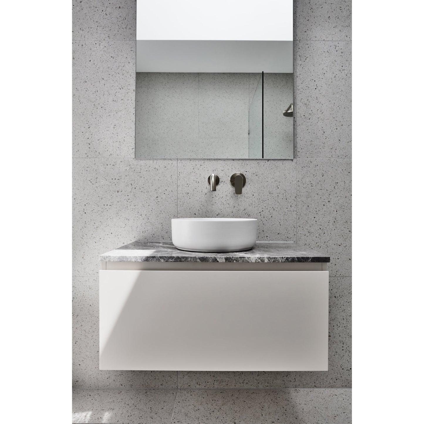 Round Wall Mixer Paddle Handle Finish Kit - Brushed Nickel