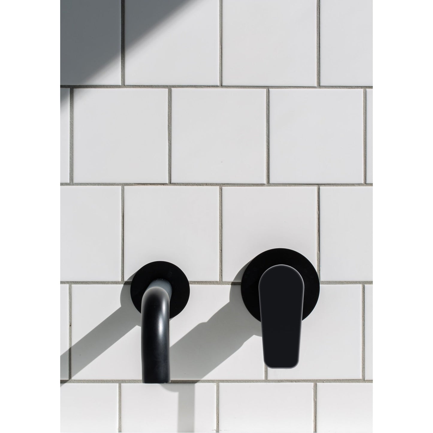 Round Wall Mixer Paddle Handle Finish Kit - Matte Black