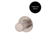 Round Wall Mixer Pinless Handle Finish Kit in Polished Chrome - angled product view