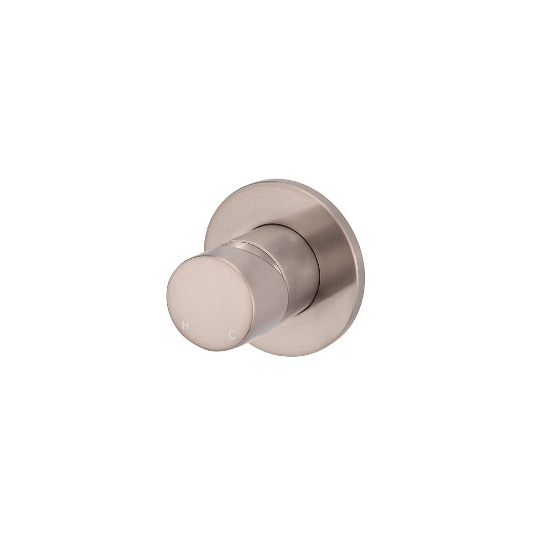 Round Wall Mixer Pinless Handle Finish Kit - Champagne