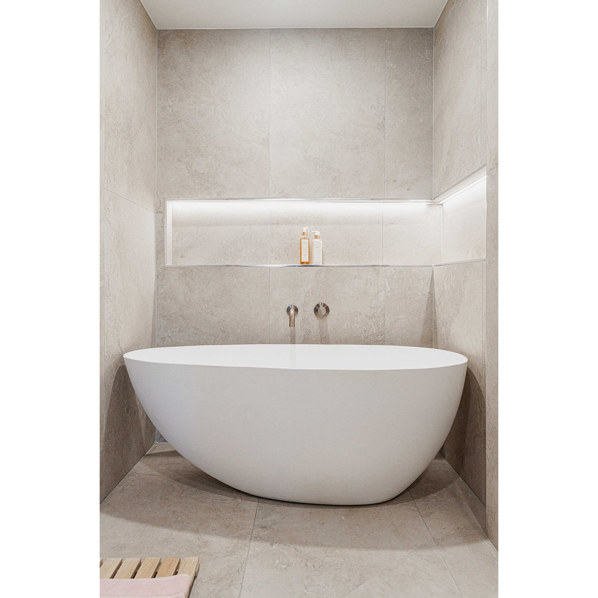 Round Wall Mixer Pinless Handle Finish Kit - Champagne