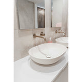 Round Wall Mixer Pinless Handle Finish Kit in Polished Chrome - finish and profile close-up