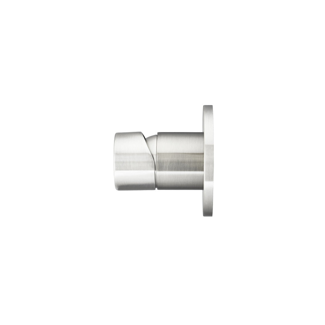 Round Wall Mixer Pinless Handle Finish Kit in Brushed Nickel - rear mounting detail