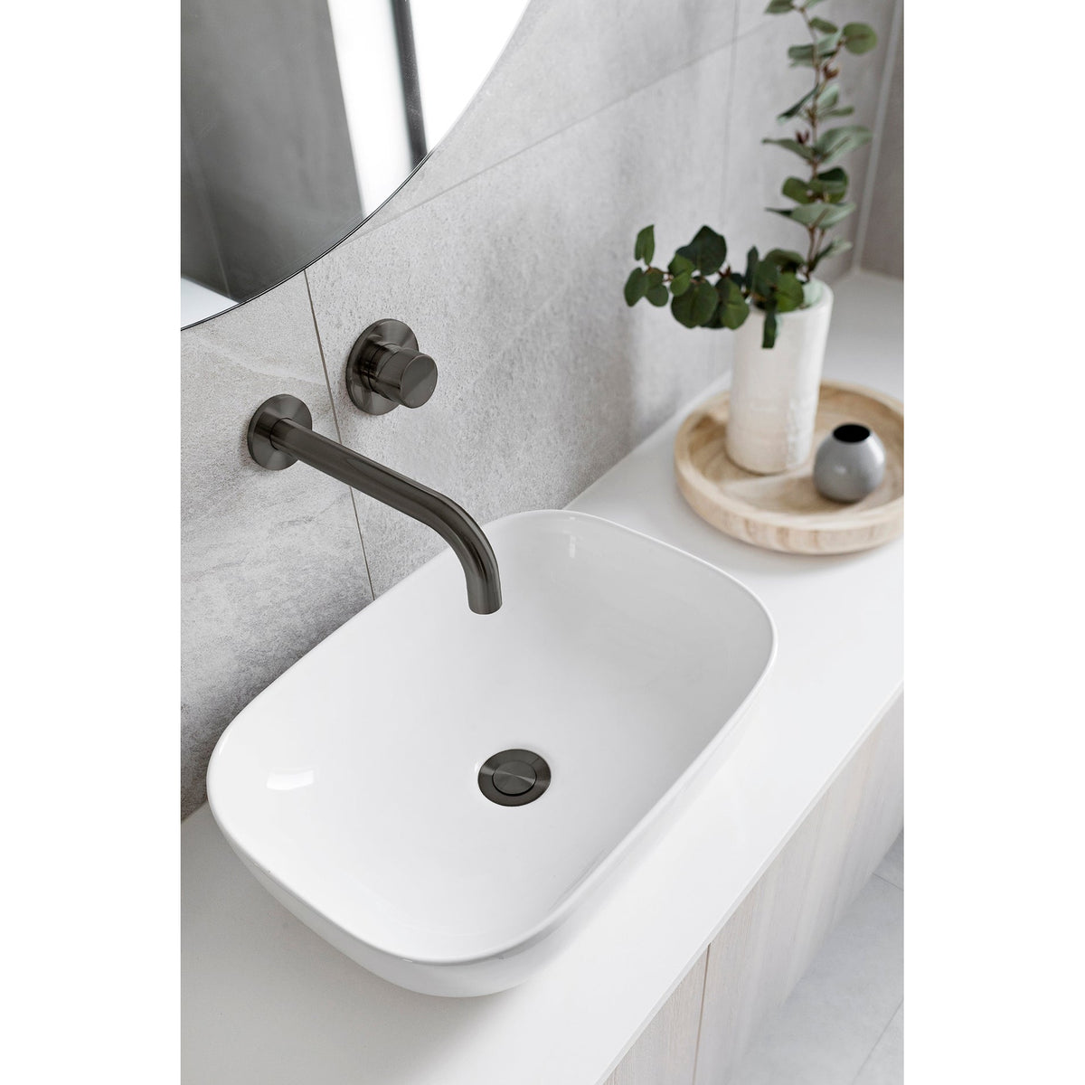 Round Wall Mixer Pinless Handle Finish Kit - finish and profile close-up (39 of 39)