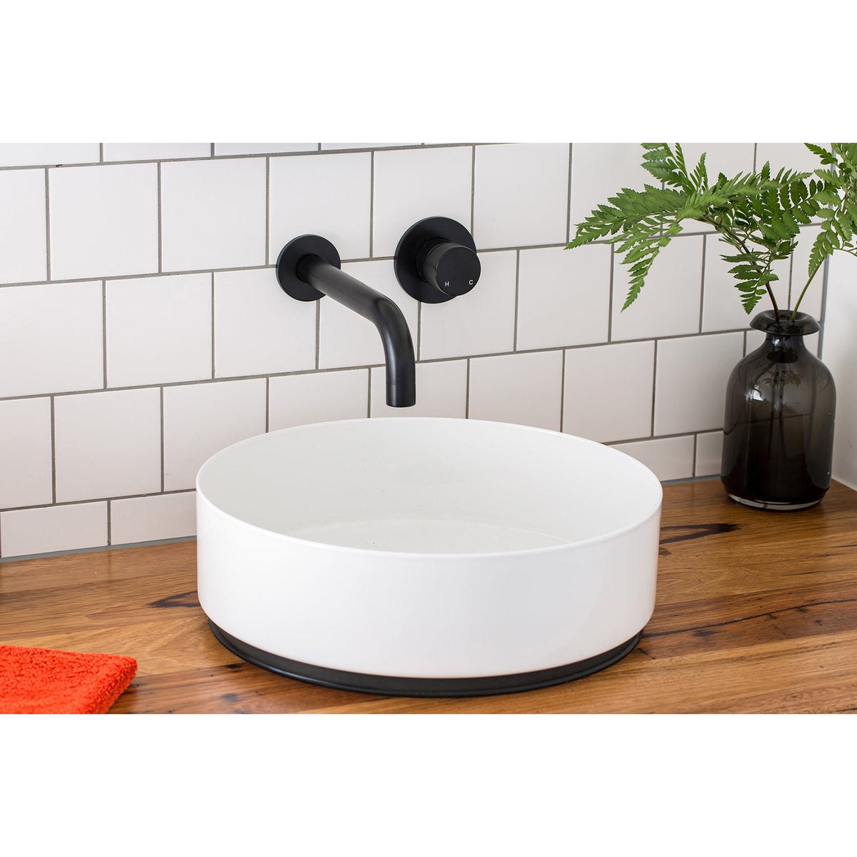 Round Wall Mixer Pinless Handle Finish Kit - Matte Black