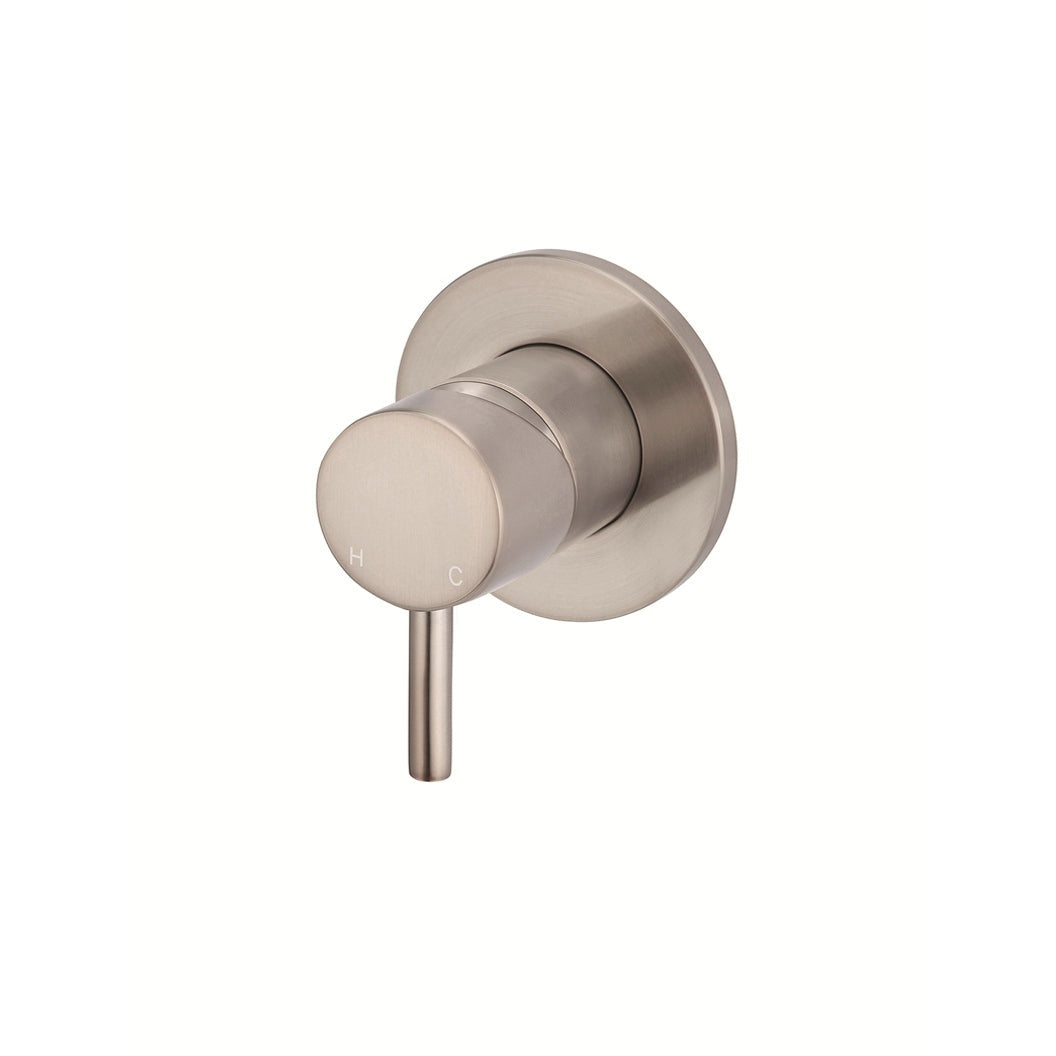 Round Wall Mixer Short Pin-lever Finish Kit in Polished Chrome - front view